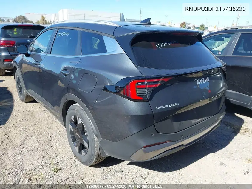 2026 KIA SPORTAGE VIN KNDPU3DF2T7436220 — фото 3