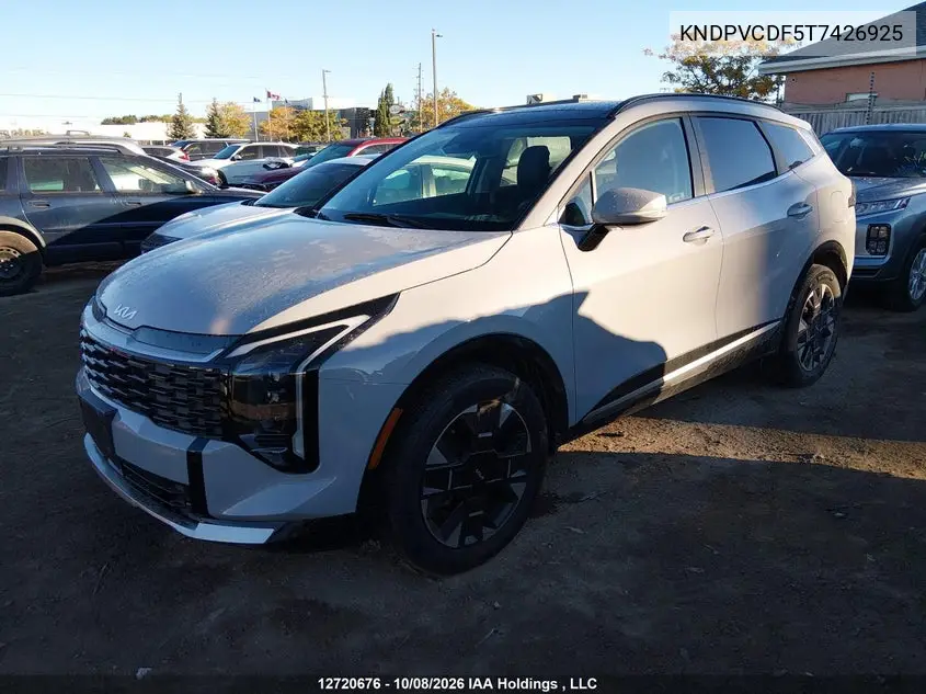 2026 KIA SPORTAGE VIN KNDPVCDF5T7426925 — фото 2