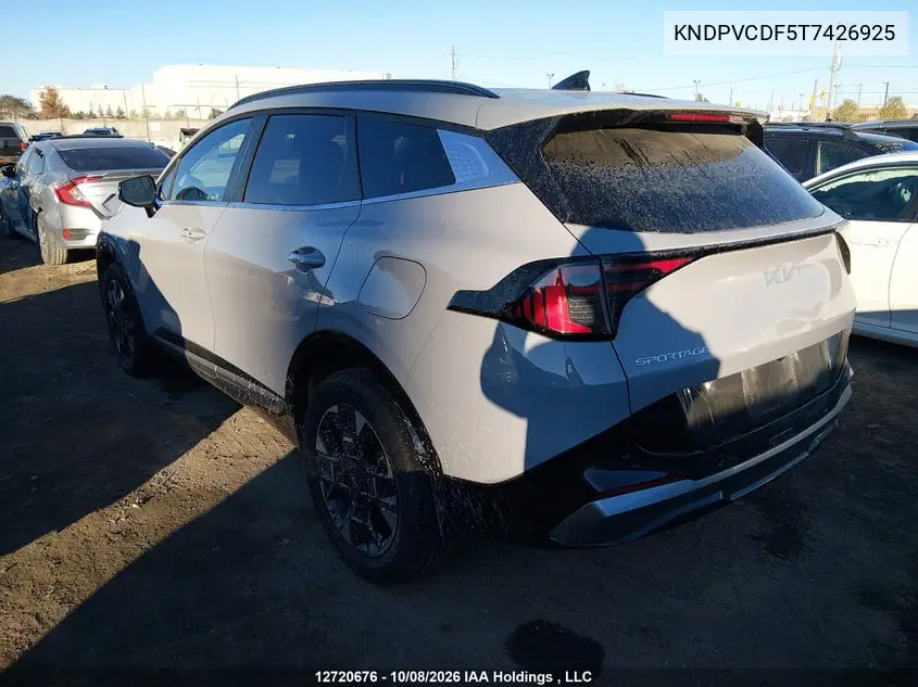2026 KIA SPORTAGE VIN KNDPVCDF5T7426925 — фото 3