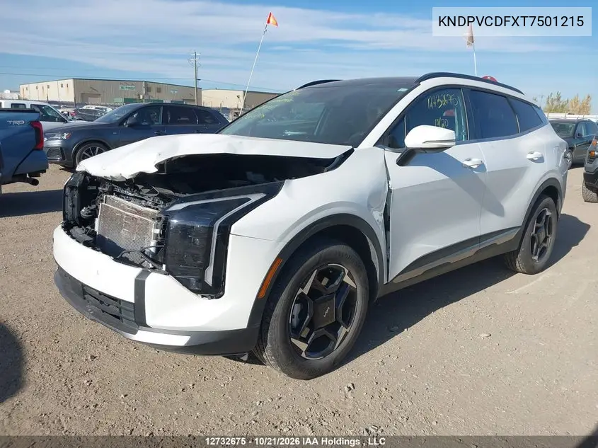 2026 KIA SPORTAGE VIN KNDPVCDFXT7501215 — фото 2