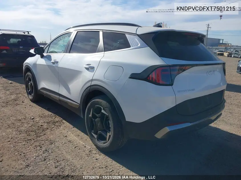 2026 KIA SPORTAGE VIN KNDPVCDFXT7501215 — фото 3