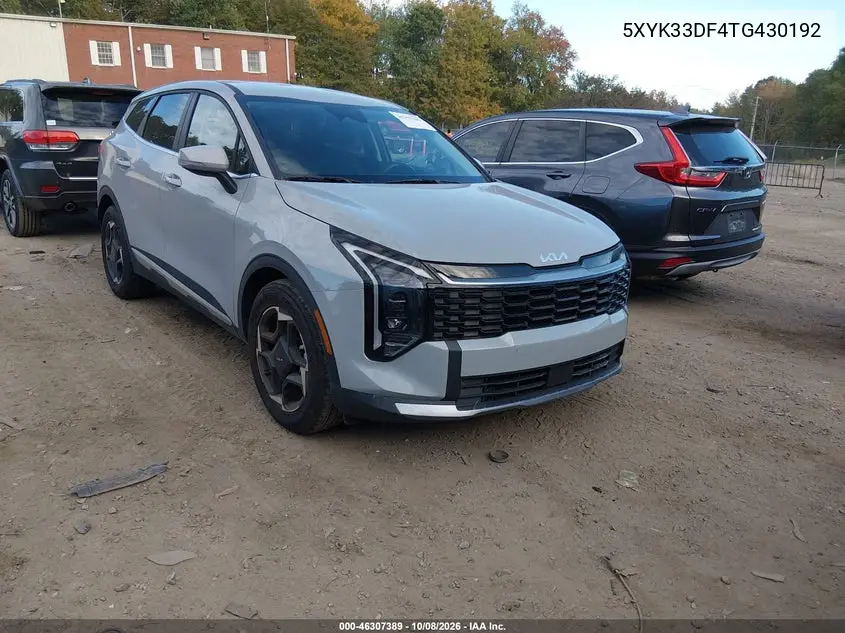 KIA SPORTAGE 2026, VIN 5XYK33DF4TG430192