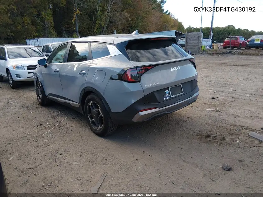 2026 KIA SPORTAGE VIN 5XYK33DF4TG430192 — фото 3
