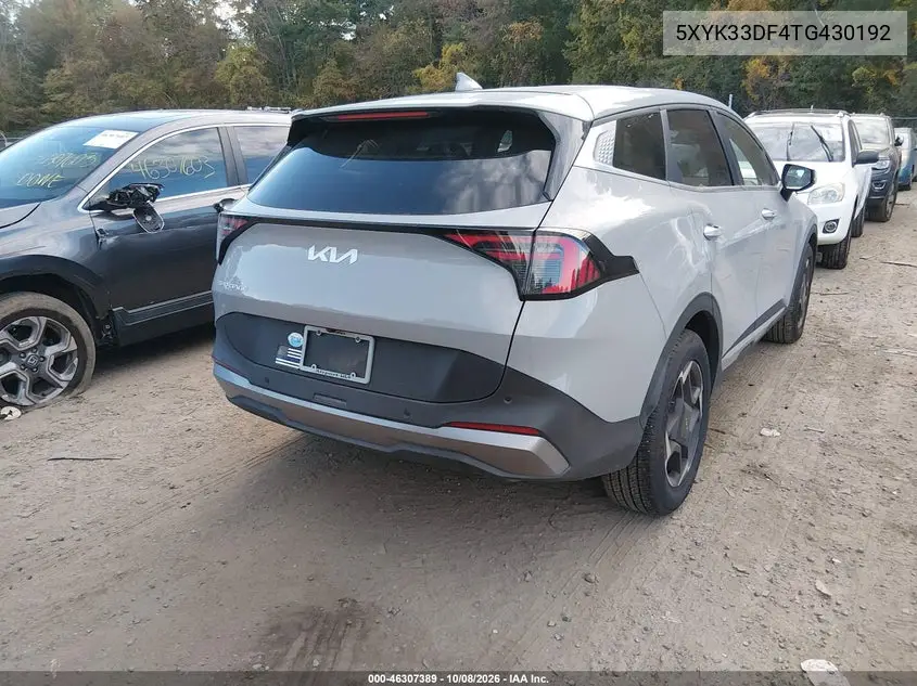 2026 KIA SPORTAGE VIN 5XYK33DF4TG430192 — фото 4