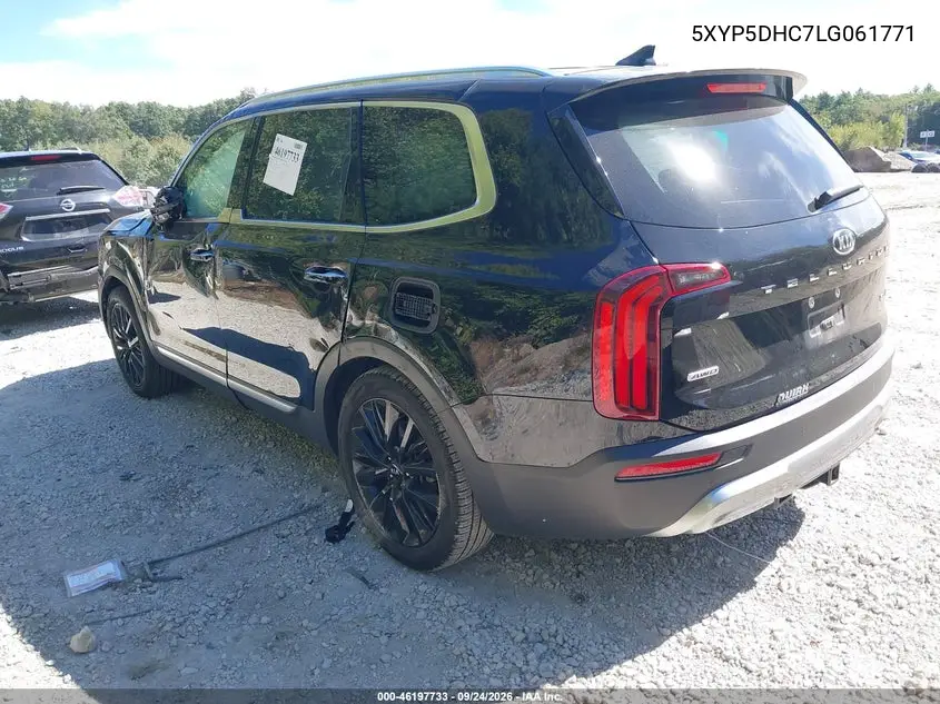 2020 KIA TELLURIDE VIN 5XYP5DHC7LG061771 — фото 3