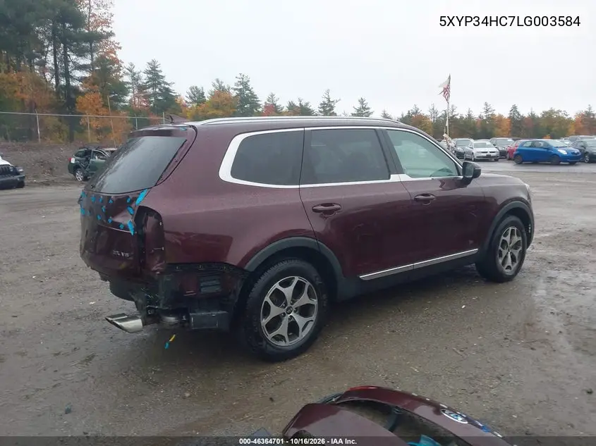 2020 KIA TELLURIDE VIN 5XYP34HC7LG003584 — фото 4