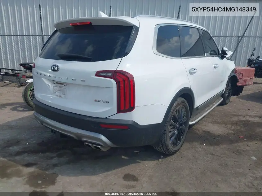 2021 KIA TELLURIDE VIN 5XYP54HC4MG148349 — фото 4