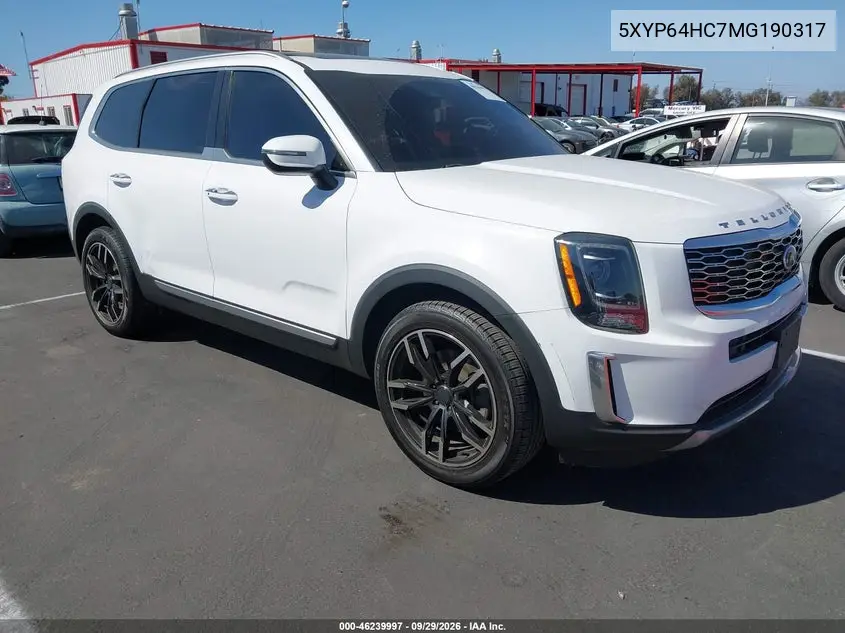 KIA TELLURIDE 2021, VIN 5XYP64HC7MG190317