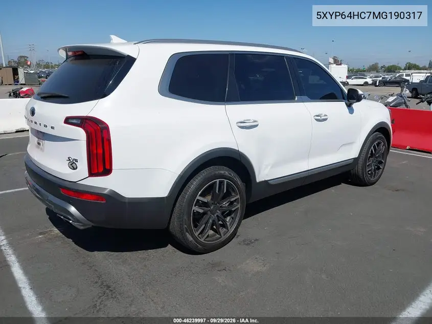 2021 KIA TELLURIDE VIN 5XYP64HC7MG190317 — фото 4