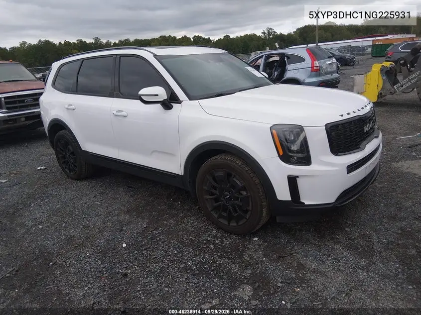 KIA TELLURIDE 2022, VIN 5XYP3DHC1NG225931