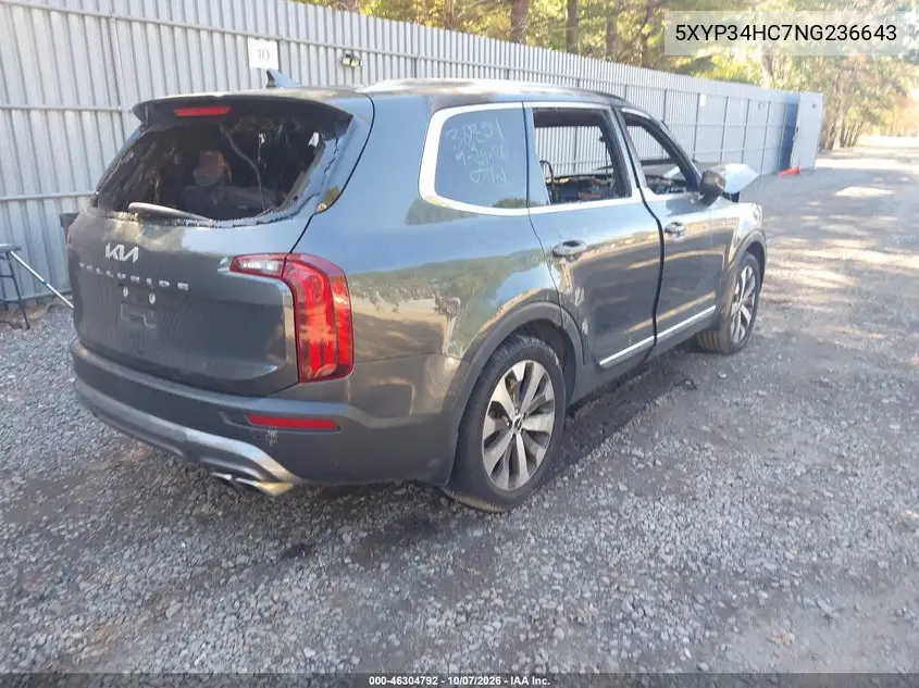 2022 KIA TELLURIDE VIN 5XYP34HC7NG236643 — фото 4
