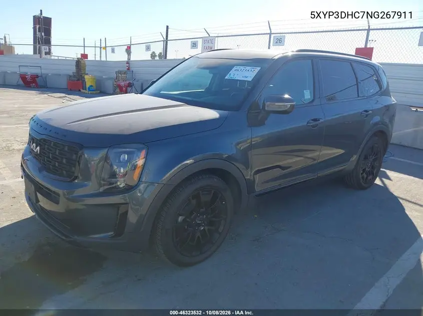 2022 KIA TELLURIDE VIN 5XYP3DHC7NG267911 — фото 2