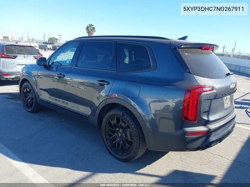 2022 KIA TELLURIDE VIN 5XYP3DHC7NG267911 — фото 3