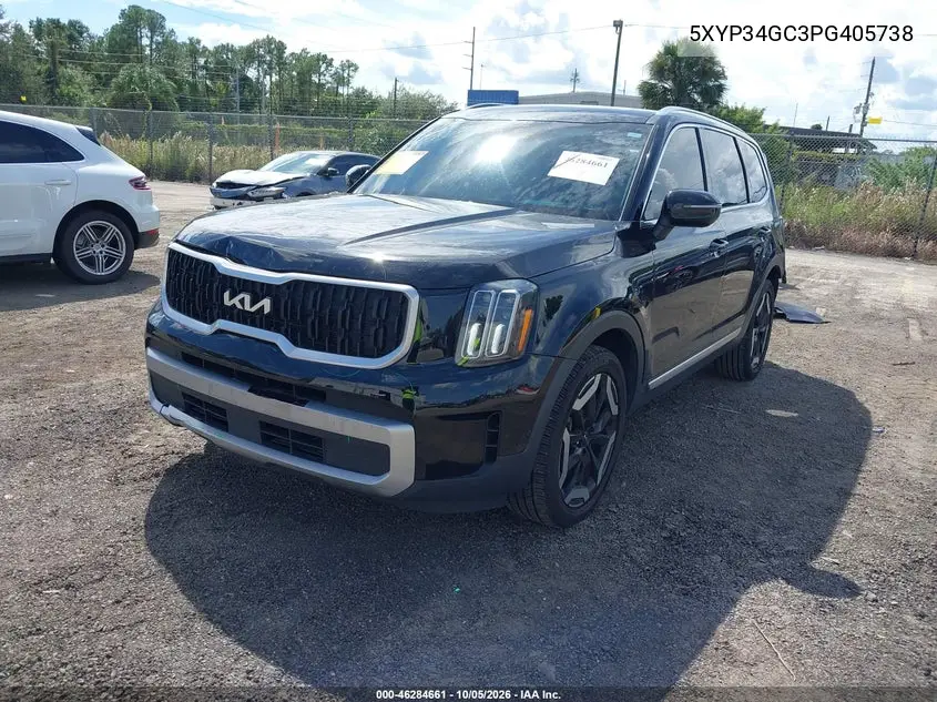 2023 KIA TELLURIDE VIN 5XYP34GC3PG405738 — фото 2