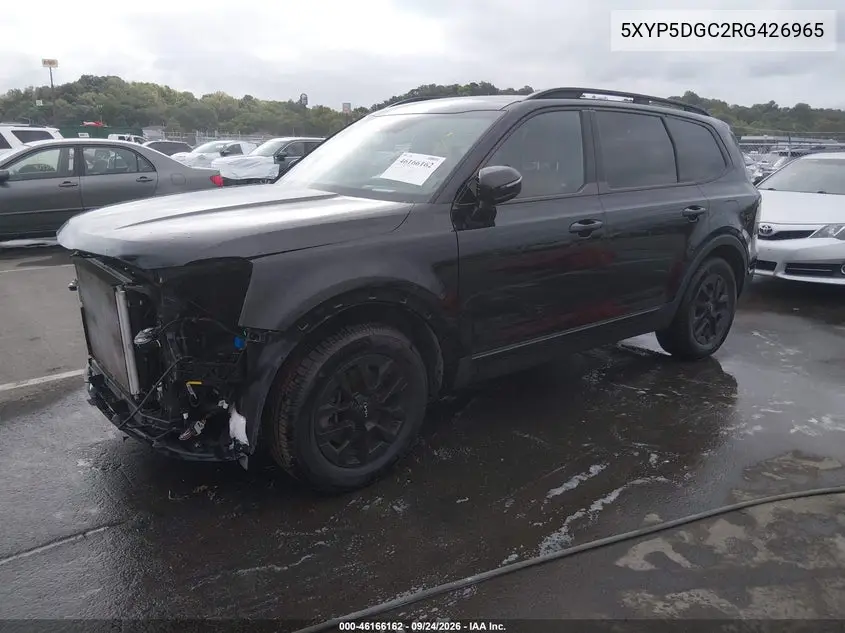 2024 KIA TELLURIDE VIN 5XYP5DGC2RG426965 — фото 2