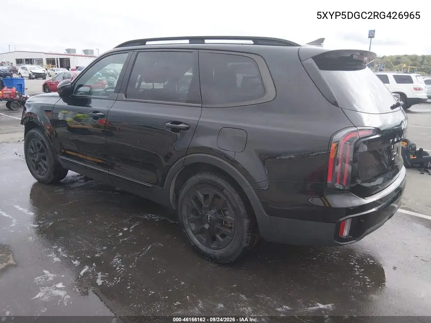 2024 KIA TELLURIDE VIN 5XYP5DGC2RG426965 — фото 3