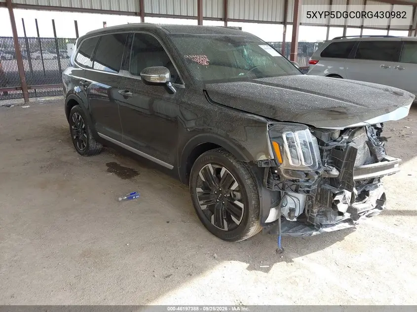 KIA TELLURIDE 2024, VIN 5XYP5DGC0RG430982
