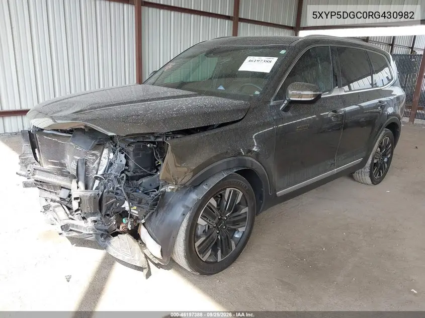 2024 KIA TELLURIDE VIN 5XYP5DGC0RG430982 — фото 2