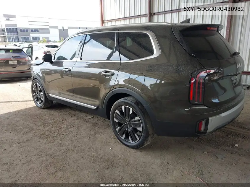 2024 KIA TELLURIDE VIN 5XYP5DGC0RG430982 — фото 3