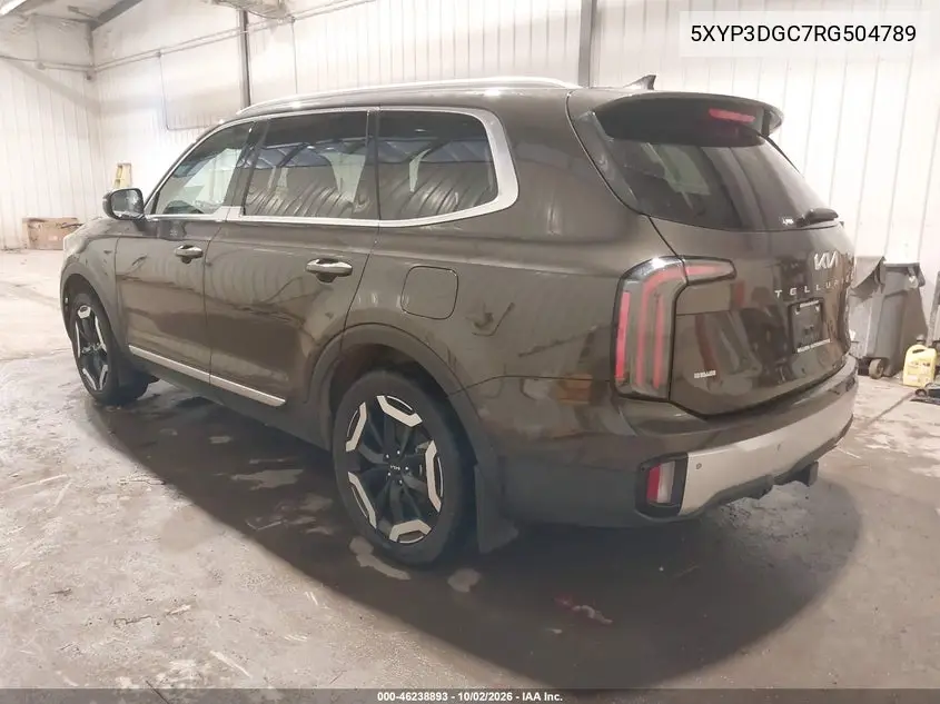 2024 KIA TELLURIDE VIN 5XYP3DGC7RG504789 — фото 3