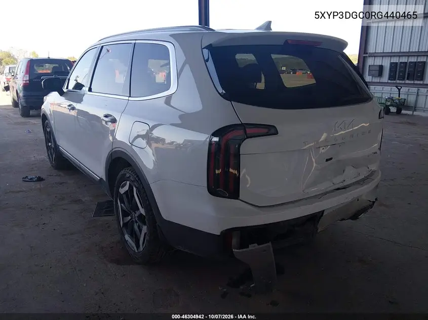 2024 KIA TELLURIDE VIN 5XYP3DGC0RG440465 — фото 3