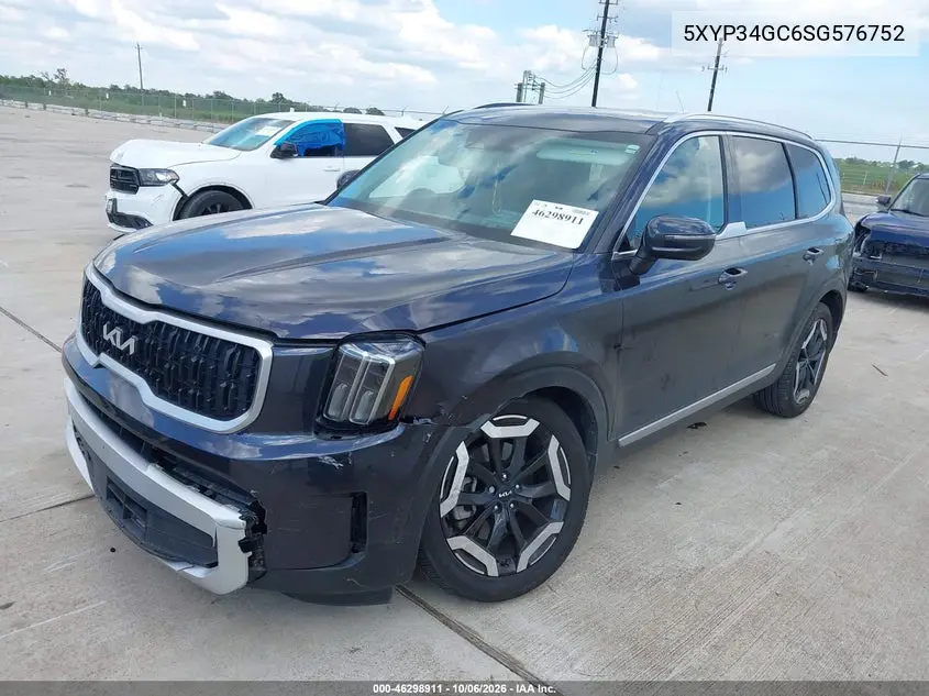 2025 KIA TELLURIDE VIN 5XYP34GC6SG576752 — фото 2