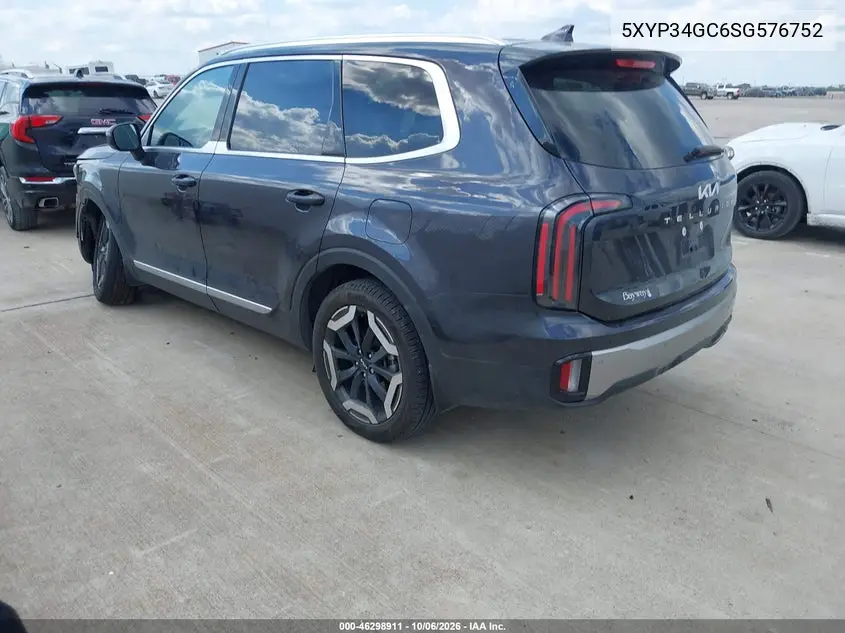 2025 KIA TELLURIDE VIN 5XYP34GC6SG576752 — фото 3