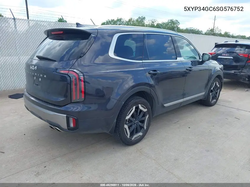 2025 KIA TELLURIDE VIN 5XYP34GC6SG576752 — фото 4