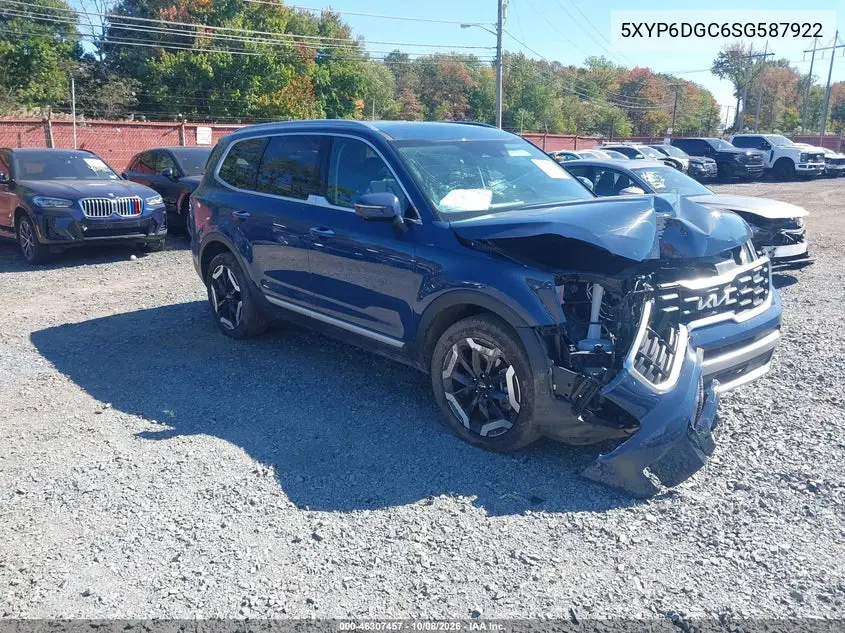 KIA TELLURIDE 2025, VIN 5XYP6DGC6SG587922