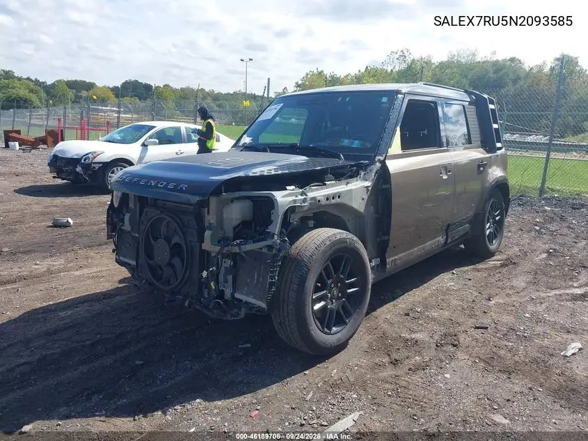 2022 LAND ROVER DEFENDER VIN SALEX7RU5N2093585 — фото 2