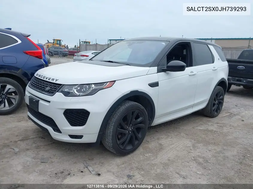 2018 LAND ROVER DISCOVERY SPORT VIN SALCT2SX0JH739293 — фото 2