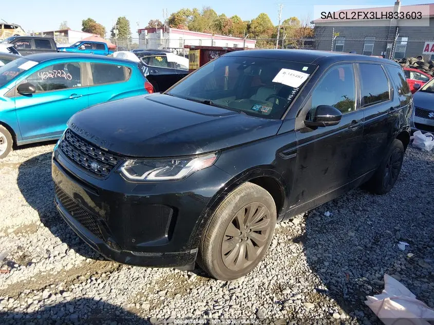 2020 LAND ROVER DISCOVERY SPORT VIN SALCL2FX3LH833603 — фото 2