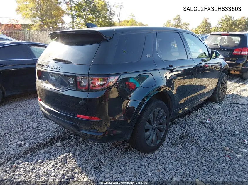 2020 LAND ROVER DISCOVERY SPORT VIN SALCL2FX3LH833603 — фото 4