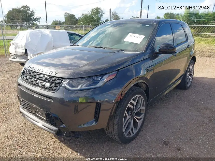 2022 LAND ROVER DISCOVERY SPORT VIN SALCL2FX1NH912948 — фото 2