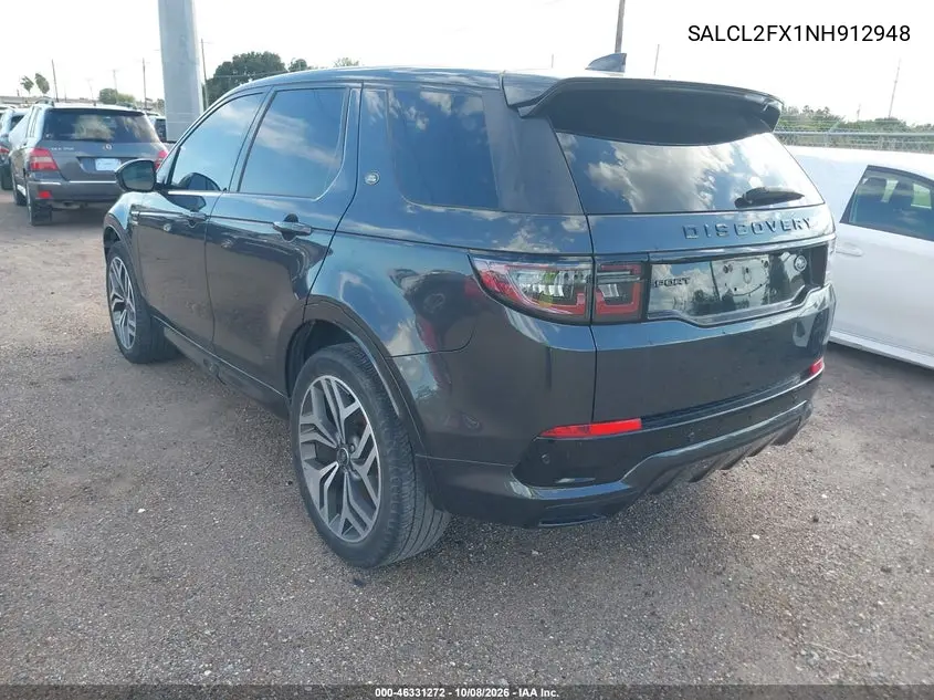 2022 LAND ROVER DISCOVERY SPORT VIN SALCL2FX1NH912948 — фото 3