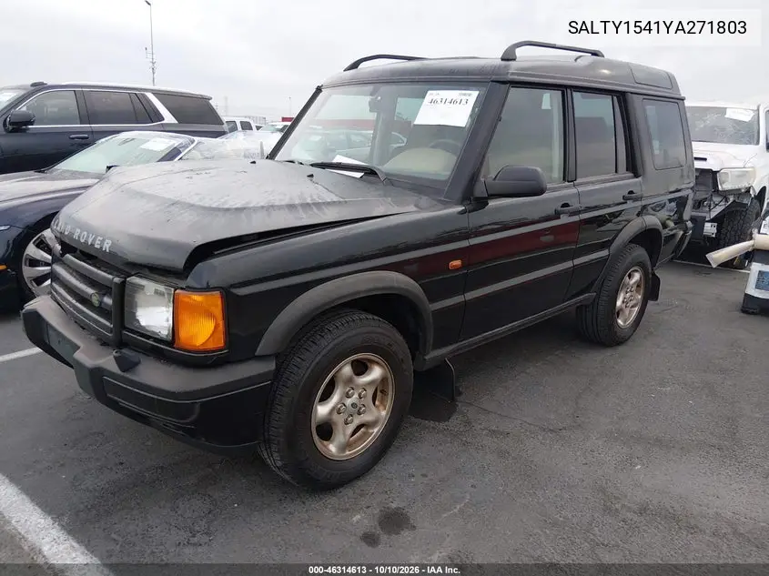 2000 LAND ROVER DISCOVERY VIN SALTY1541YA271803 — фото 2