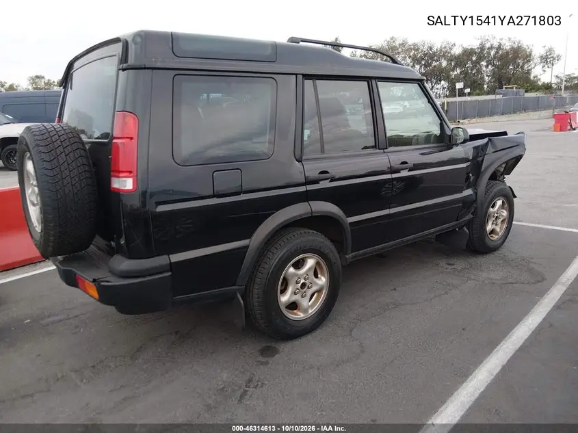2000 LAND ROVER DISCOVERY VIN SALTY1541YA271803 — фото 4
