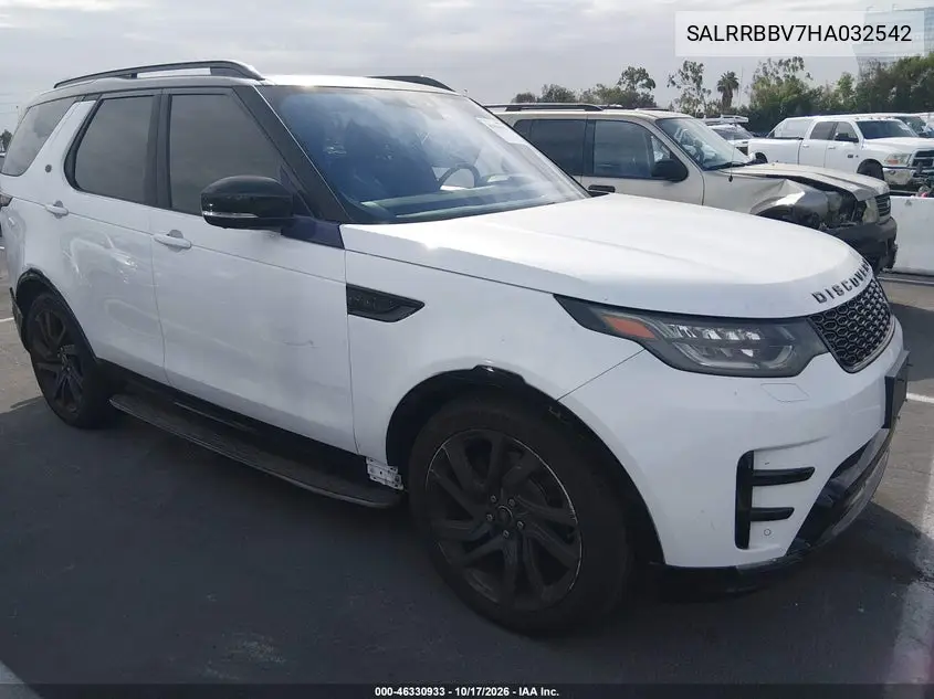 LAND ROVER DISCOVERY 2017, VIN SALRRBBV7HA032542