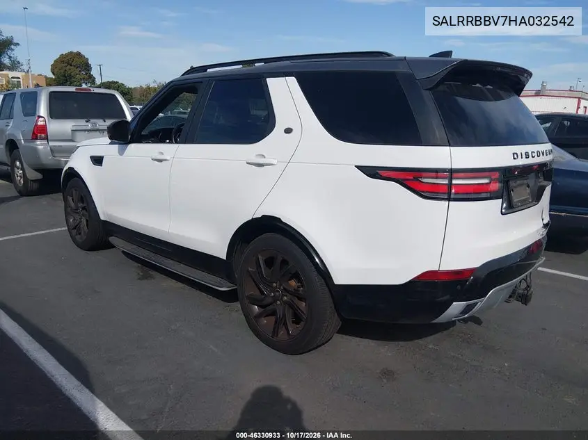2017 LAND ROVER DISCOVERY VIN SALRRBBV7HA032542 — фото 3