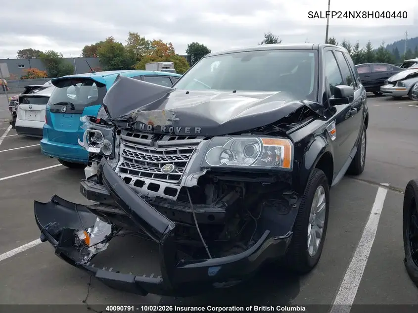 2008 LAND ROVER LR2 VIN SALFP24NX8H040440 — фото 2
