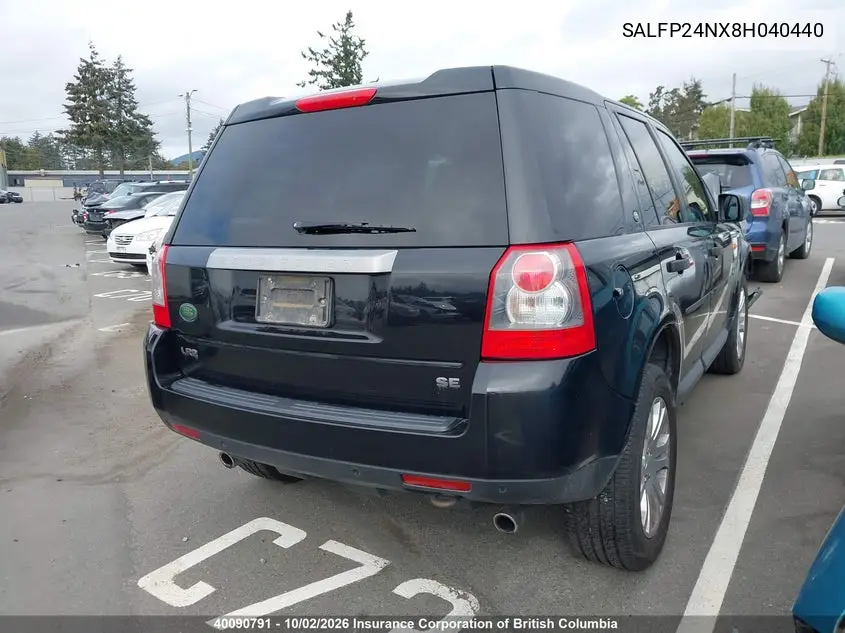 2008 LAND ROVER LR2 VIN SALFP24NX8H040440 — фото 4