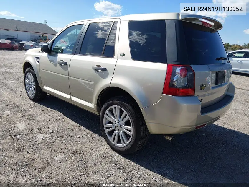 2009 LAND ROVER LR2 VIN SALFR24N19H139952 — фото 3