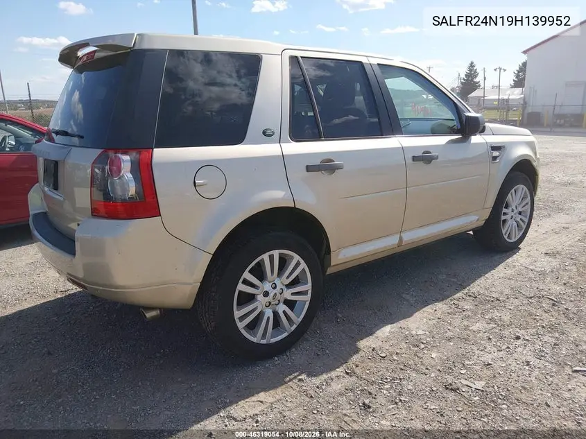 2009 LAND ROVER LR2 VIN SALFR24N19H139952 — фото 4