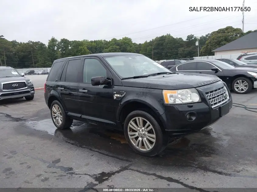 LAND ROVER LR2 2010, VIN SALFR2BN0AH177650