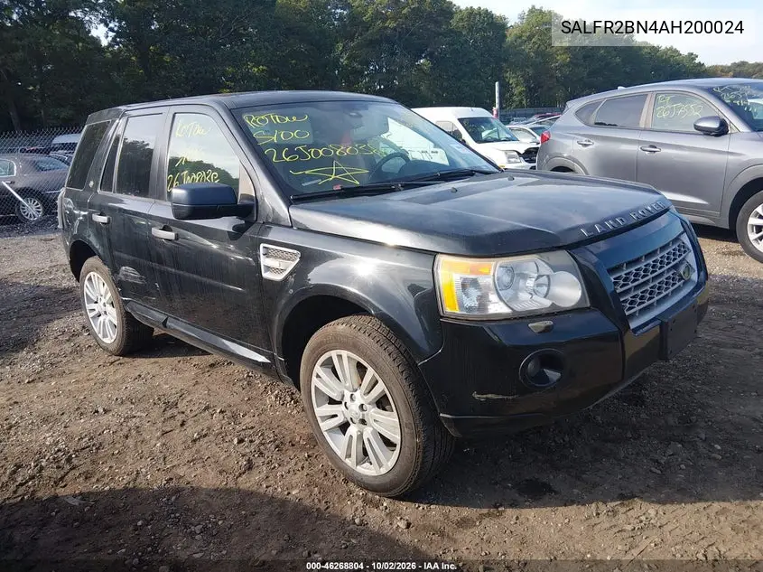 LAND ROVER LR2 2010, VIN SALFR2BN4AH200024