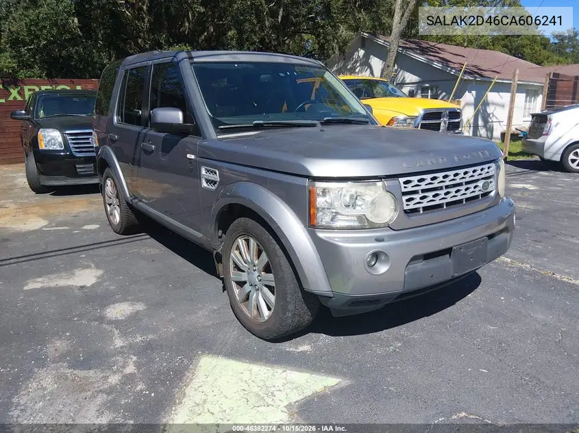 LAND ROVER LR4 2012, VIN SALAK2D46CA606241