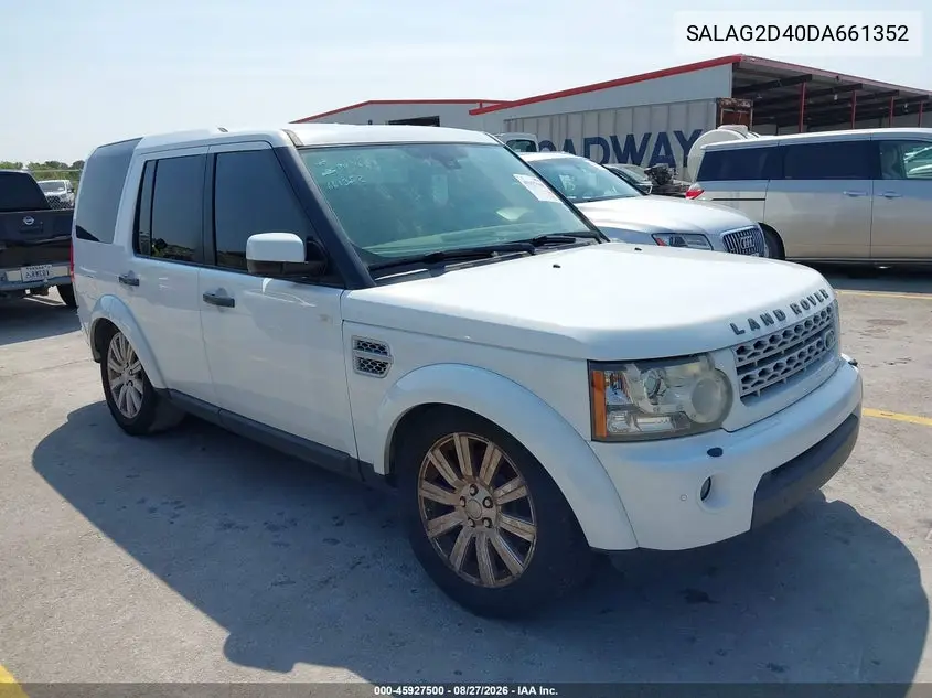 LAND ROVER LR4 2013, VIN SALAG2D40DA661352