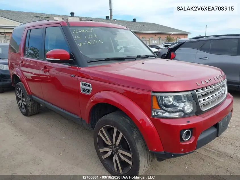 LAND ROVER LR4 2014, VIN SALAK2V6XEA703915