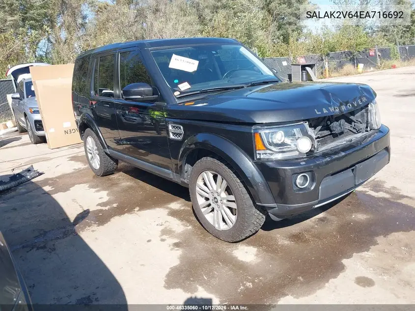 LAND ROVER LR4 2014, VIN SALAK2V64EA716692