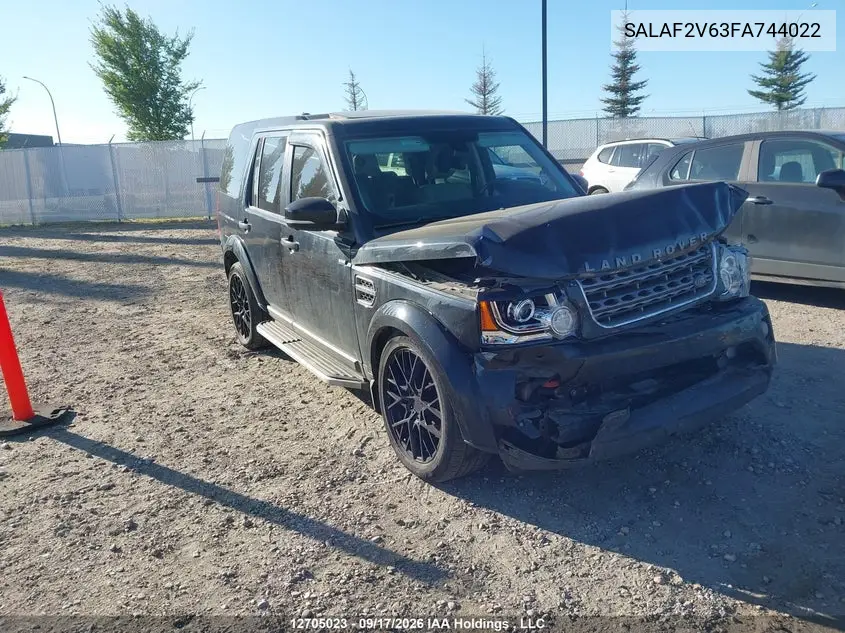 LAND ROVER LR4 2015, VIN SALAF2V63FA744022